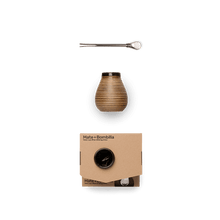 Carica l'immagine nel visualizzatore di Gallery, Set per la preparazione del Mate: Bombilla e matero in ceramica