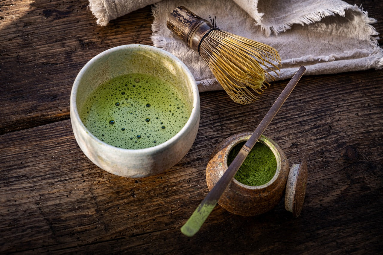 Matcha cerimoniale, tè verde in polvere dal Giappone