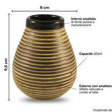 Carica l&#39;immagine nel visualizzatore di Gallery, Matero in ceramica: tazza per yerba mate
