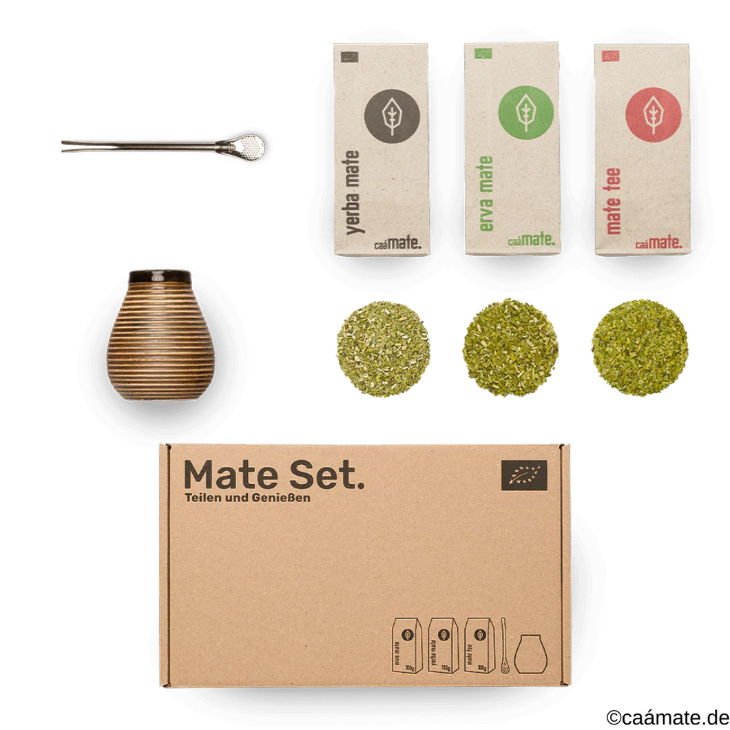 Mate starter set: mate + bombilla + matero (ceramica)